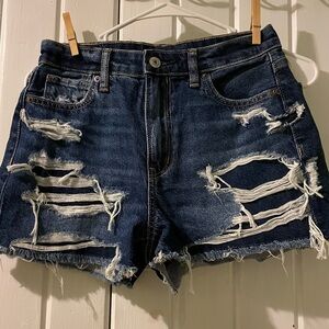 American Eagle striged mom shorts-size 0 NWOT